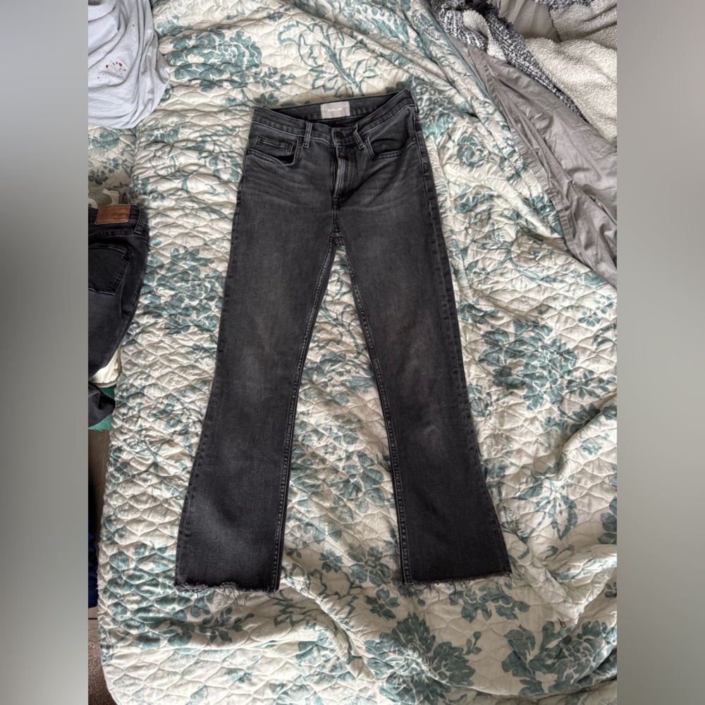 Everlane black washed cropped jeans, size 26 regular